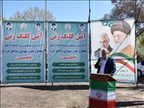 آئین کلنگ زنی ساخت منزل مسکونی خانواده شهدای حرم 
