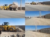 عملیات پاکسازی و جمع آوری نخاله های ساختمانی معابر و حریم جاده اصلی در روستای محمود آباد
