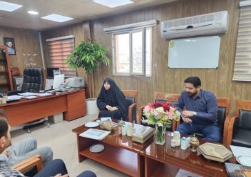 دیدار رییس بنیاد مسکن انقلاب اسلامی پاکدشت با سرپرست بخشداری مرکزی